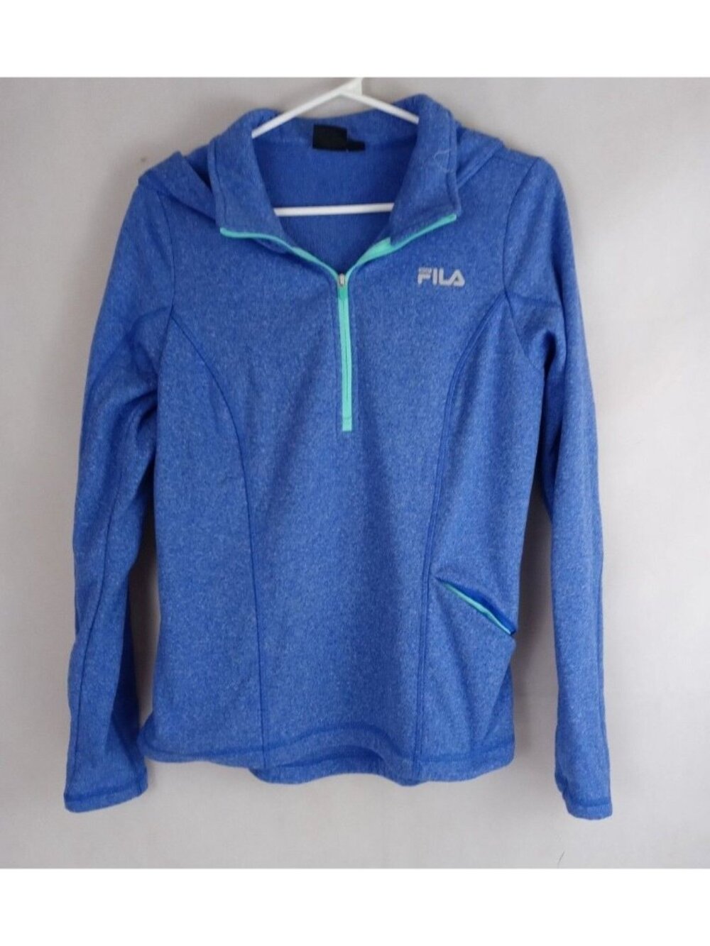 Fila Women's Blue & Mint Green Lightweight Hoodie Size Small